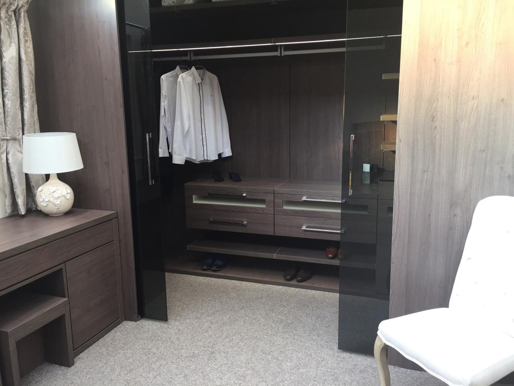 Glass Walk-in Wardrobe