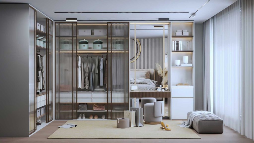 Glass Walk-in Wardrobe