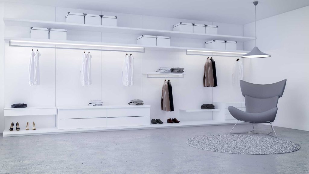 White Walk-in Wardrobe