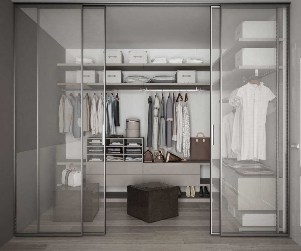 Glass Walk-in Wardrobe